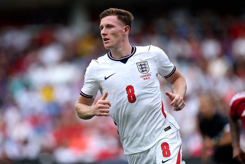Elliot Anderson in action for England