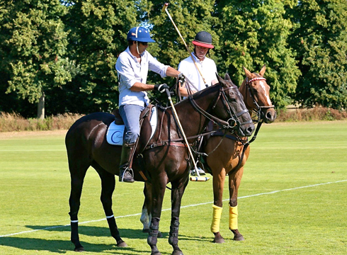 Christian Ahlmann learns how to play polo