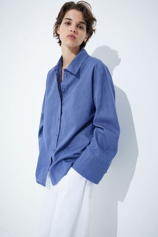 Linen-Blend Shirt