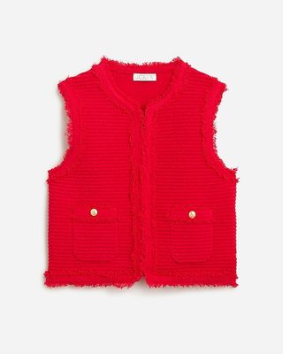 Textured Vest in Fine Bouclé