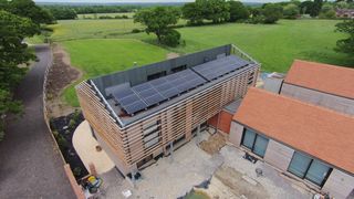 Hybrid solar panels on self build house