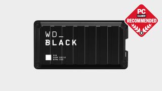 Western Digital WD Black P50 Game Drive on a grey background