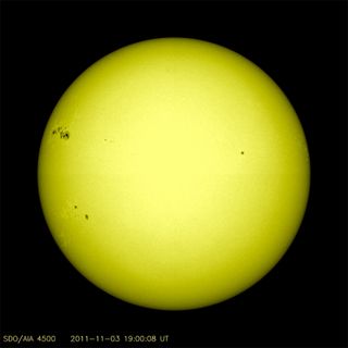 One of the largest sunspots in years was observed on the sun Nov. 3, 2011.