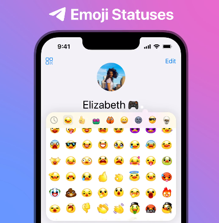 Telegram and emoji statuses