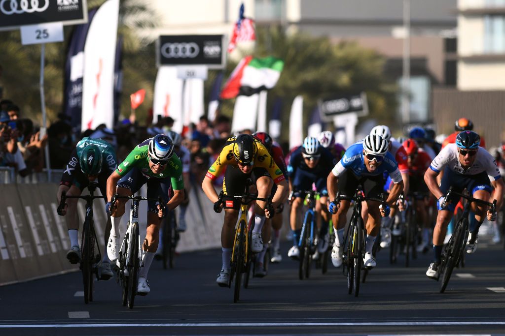 Jasper Philipen (Alpecin-Fenix) hits the line first