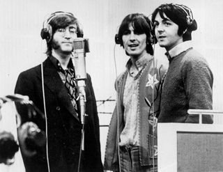John Lennon, George Harrison and Paul McCartney in Abbey Road