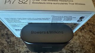Bowers & Wilkins Pi7 S2 top of charging case
