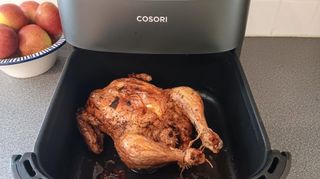 Chicken cooked in Cosori Turbo Blaze Air Fryer 6qt