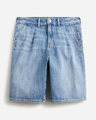 Midlength Denim Short in Blue Wash