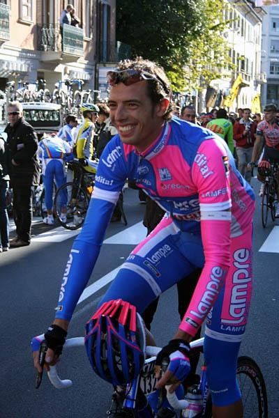Alessandro Ballan (Lampre - Fondital) is always smiling, it seems