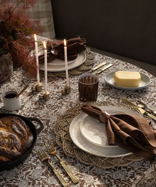 A fall-themed dining table designed by McGee & Co.