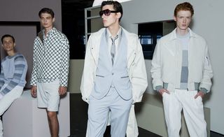 Jonathan Saunders: Preppy pastels and recurring stripe motifs were the order of the day at Jonathan Saunders who presented his S/S 2015