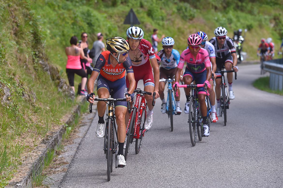 The GC favourites on stage 20 of the Giro d'Italia