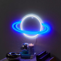 Saturn neon sign