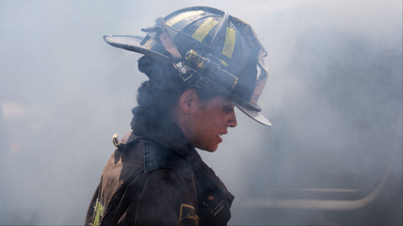 Stella Kidd on the scene of a fire in Chicago Fire&#039;s Season 14 premiere