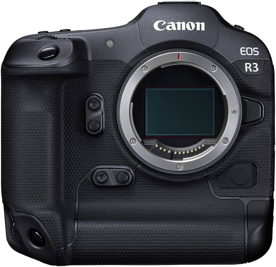 Canon EOS R3 on a white background
