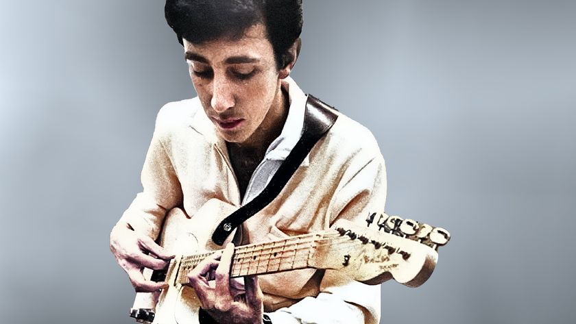 Louie Shelton plays a Fender Telecaster in the studio while recording a session for the Monkees circa 1966.