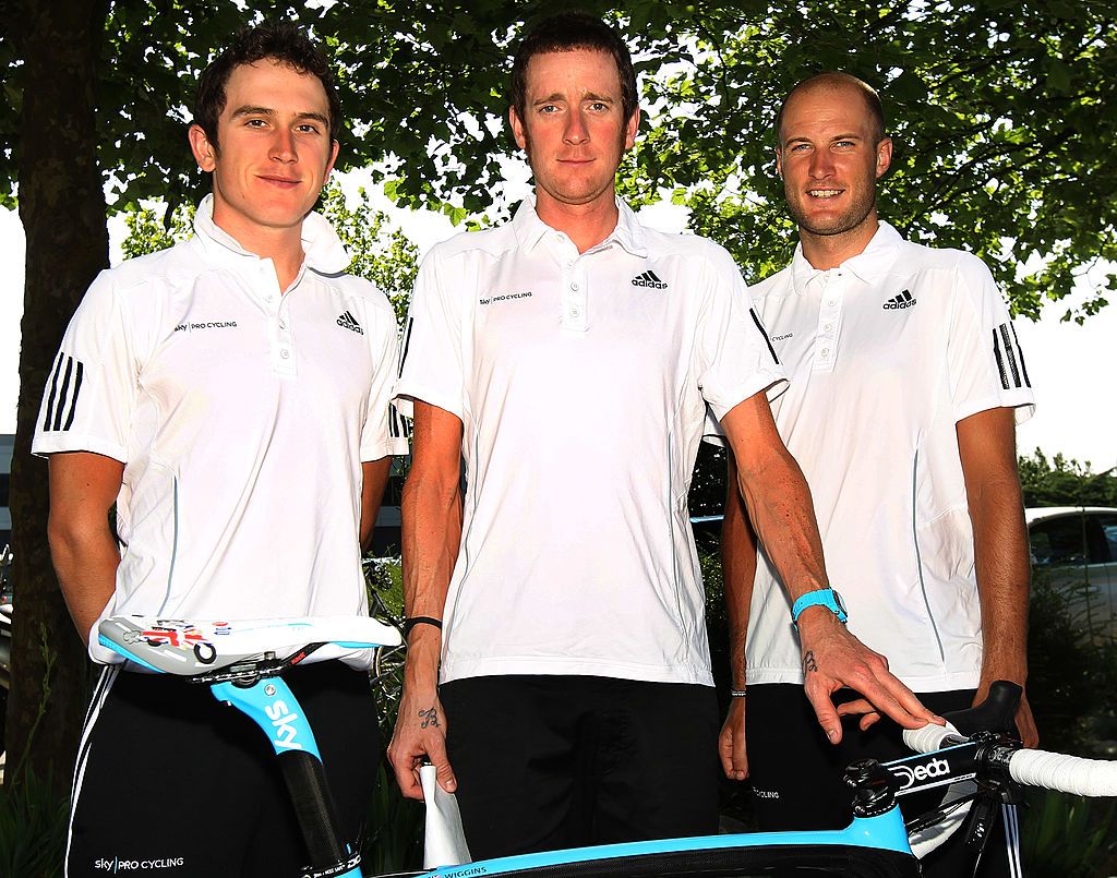 Geraint Thomas, Bradley Wiggins and Steve Cummings