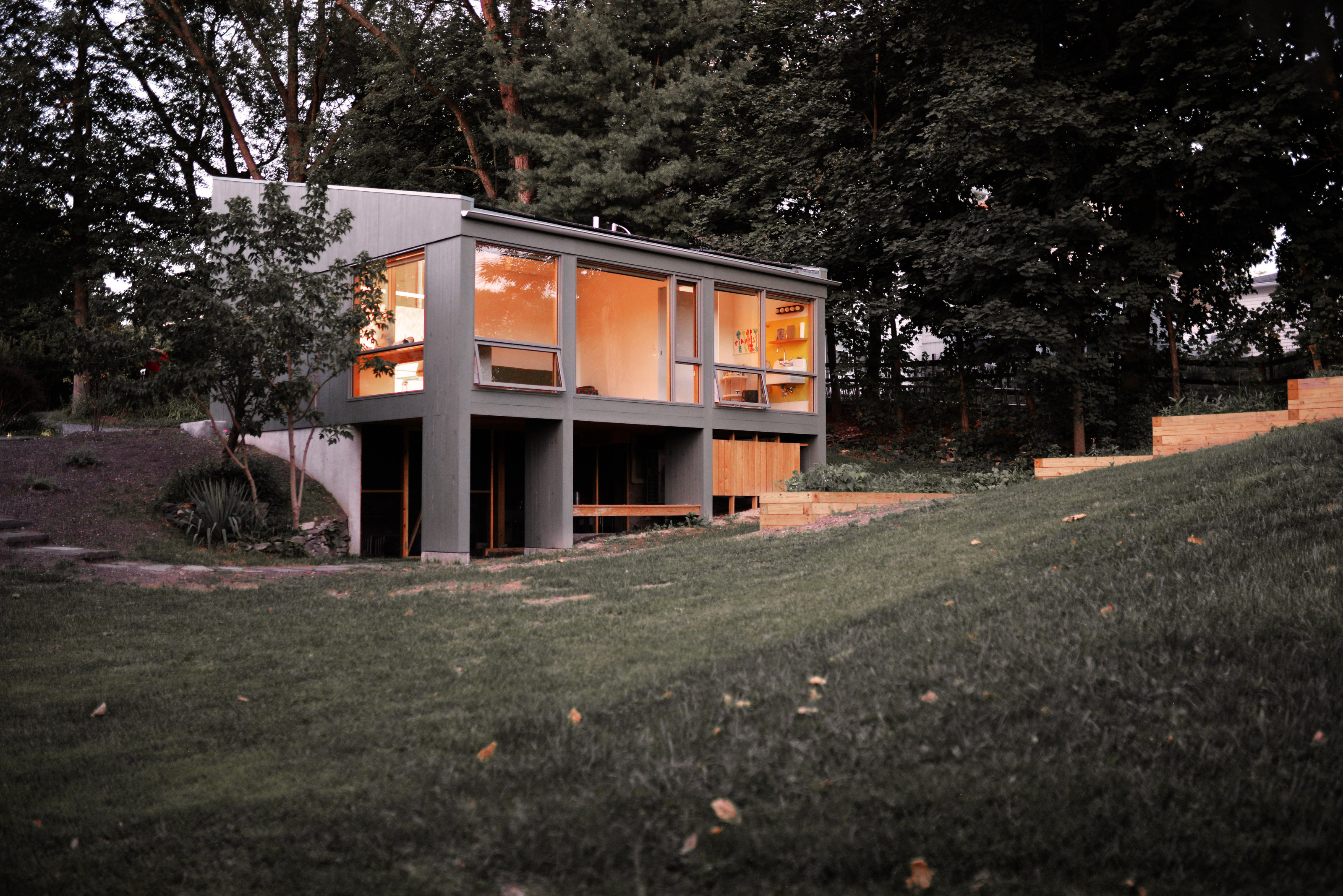 The studio sits above new storage