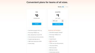 Plans and pricing