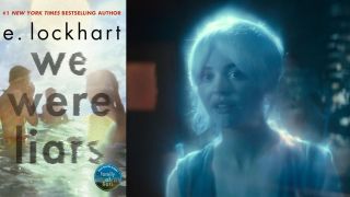 We Were Liars book and Emily Alyn Lind in Ghostbusters: Frozen Empire