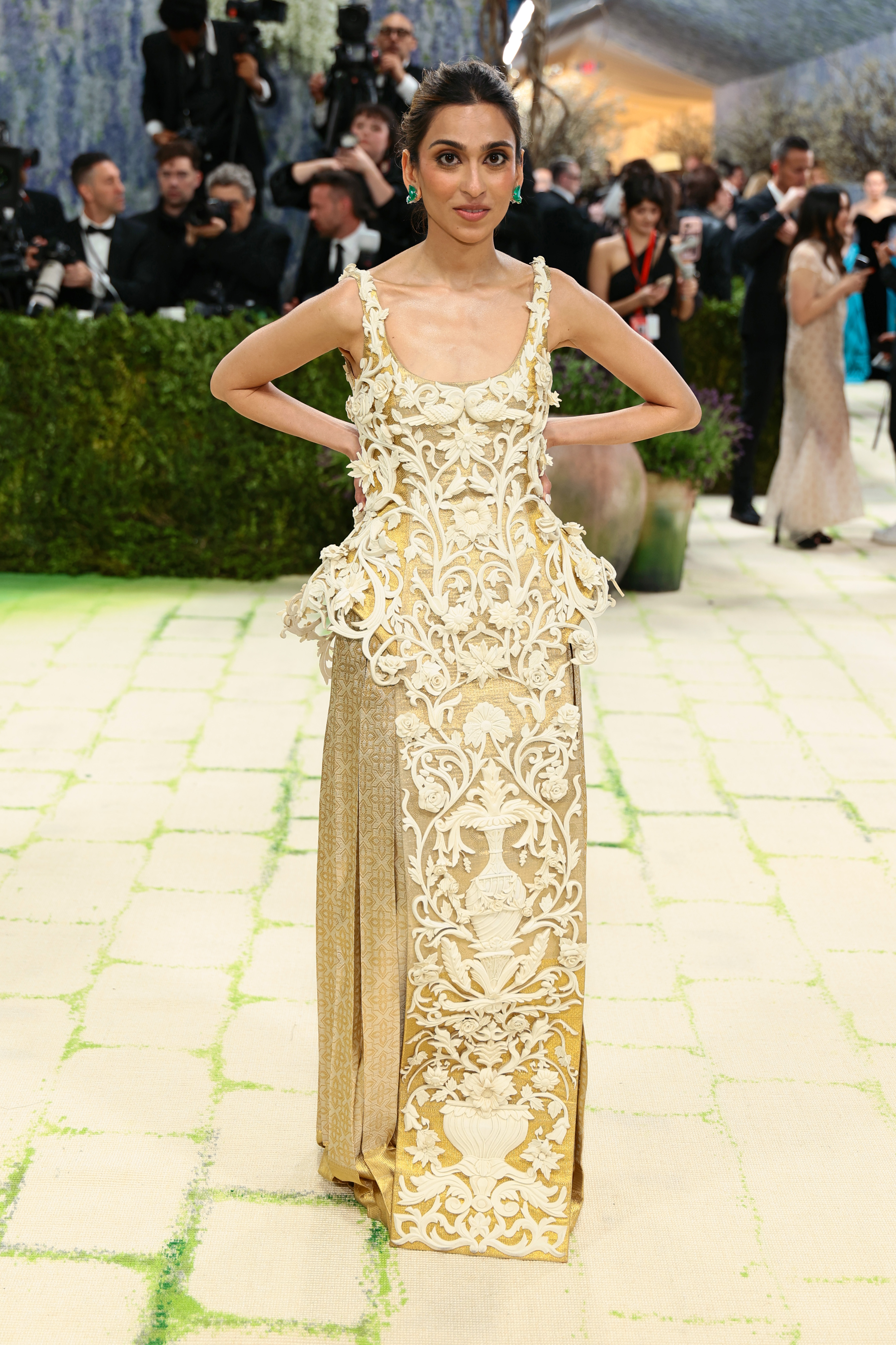 Diya Jatia attends the 2026 Met Gala celebrating "Costume Art" at the Metropolitan Museum of Art on May 04, 2026 in New York City. (Photo by Dimitrios Kambouris/Getty Images for The Met Museum/Vogue)