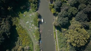 Overhead view of the River Avon