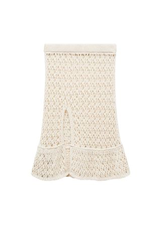 Crochet Skirt With Opening - Women