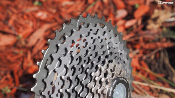 The new 11-speed cassette is Shimano's biggest yet with an 11-to-40-tooth spread. Still, it doesn't offer the range of SRAM's XX1 cluster