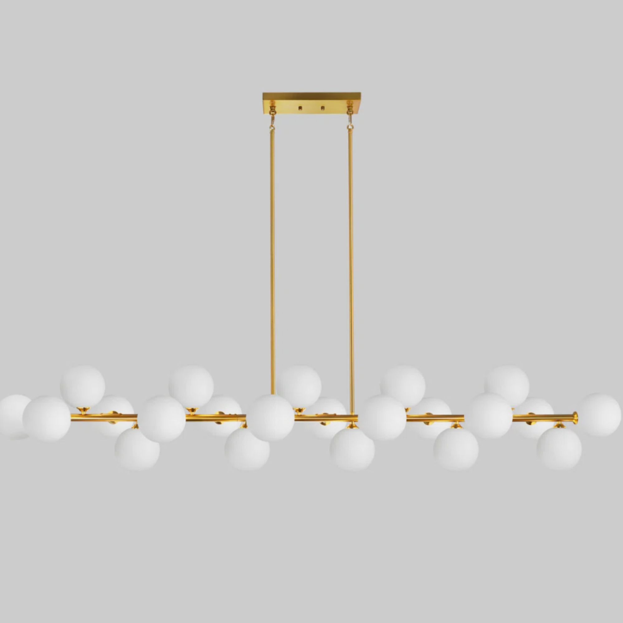 Bubble Glass Sputnik Modern Linear Chandelier