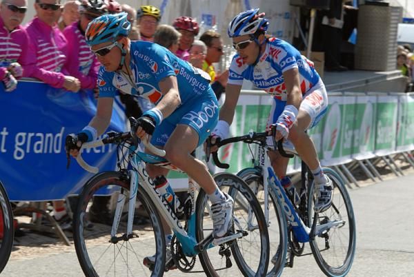 Yury Trofimov (Bbox Bouygues Telecom) and Yann Huguet (Skil - Shimano).