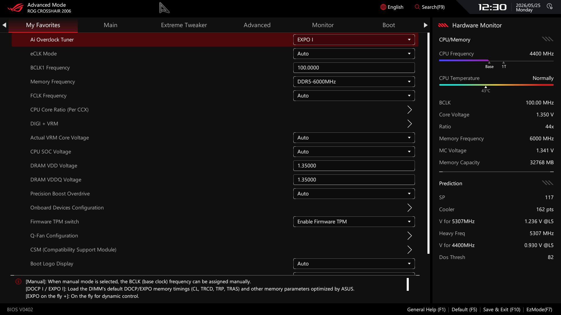 Asus ROG Crosshair 2006 - BIOS