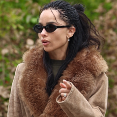 Zo&euml; Kravitz styled her engagement ring from Harry Styles with a rich girl look