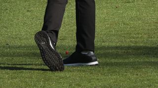 The outsole of the Alphacat Leather golf shoe