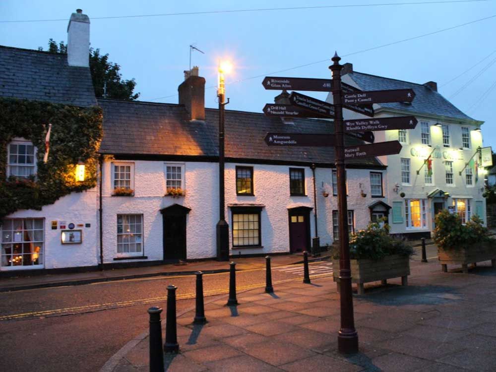 A nighttime view of Number Fourteen, Chepstow