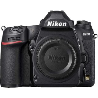Front view of the Nikon D780 on a white background.