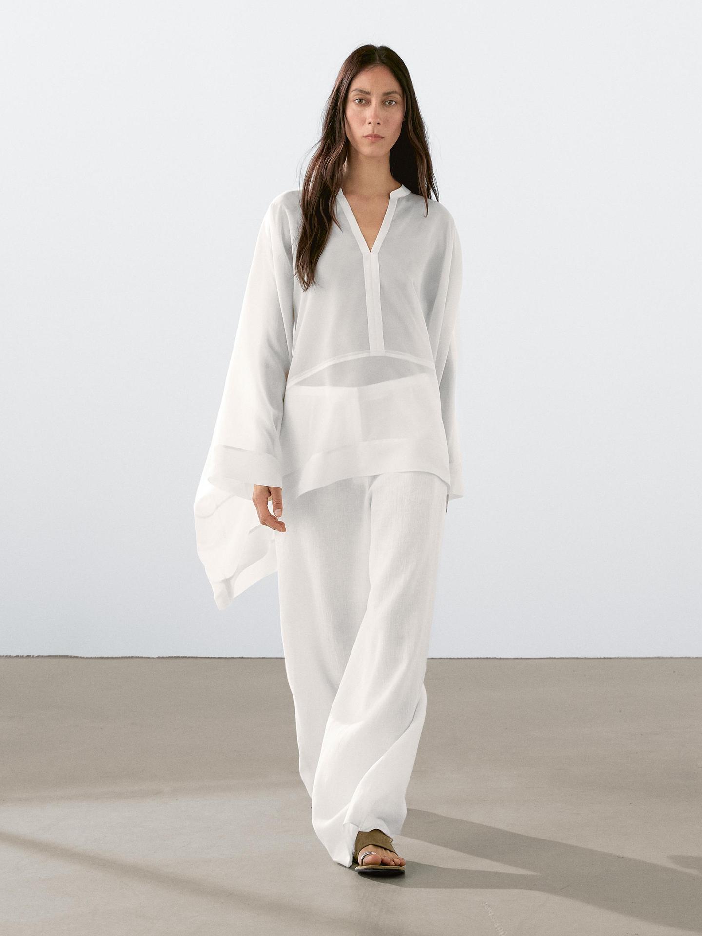 Massimo Dutti, 100% Linen Suit Trousers