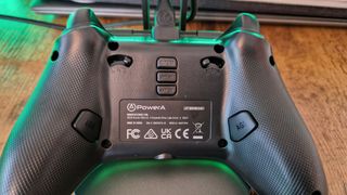 PowerA Advantage Controller review image of the gamepad's back