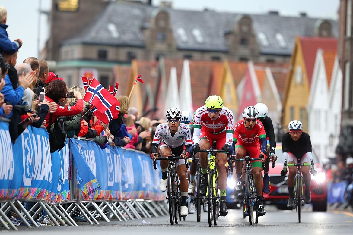 The men's under-23 road race at the Bergen World Championships