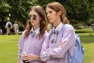 Talia Ryder as Gabbi and Maya Hawke as Eleanor in 'Do Revenge'