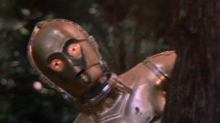 Anthony Daniels as C3PO in Return of the Jedi