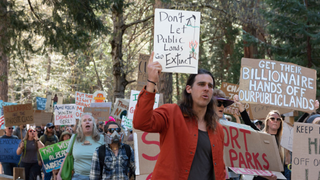 Protesters at Yosemite