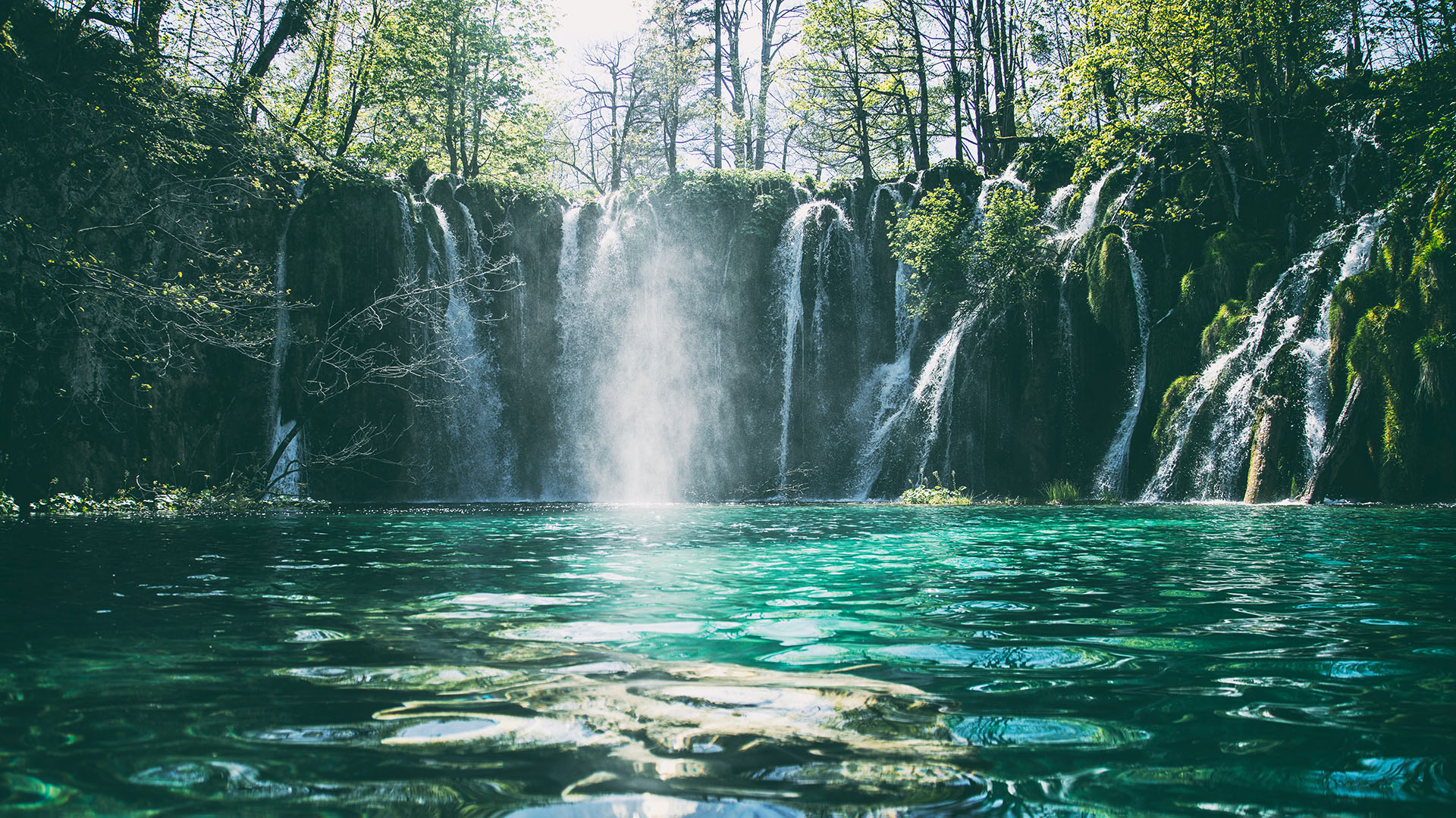 Idyllic waterfall