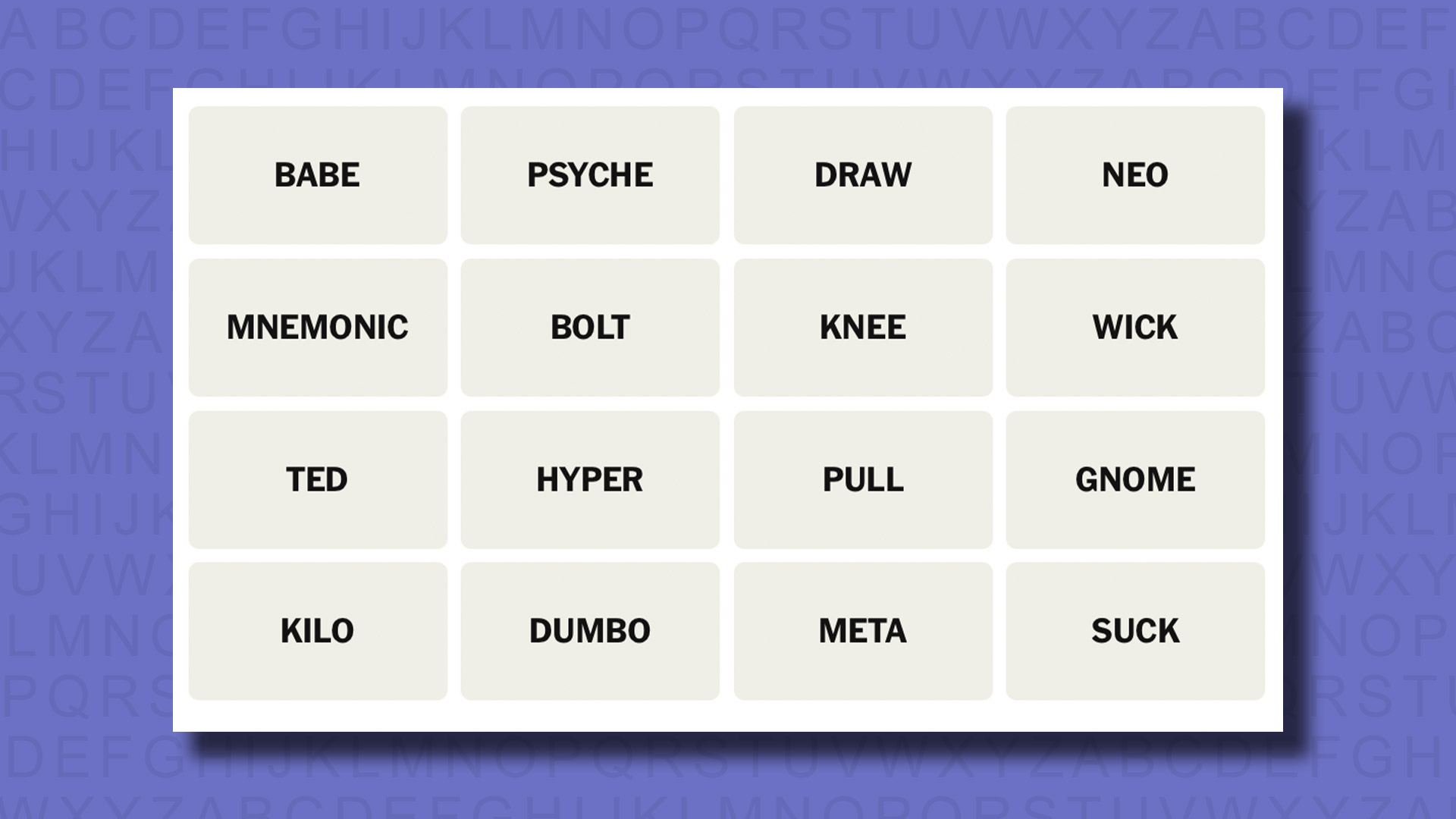 NYT Connections hints for game 703 on a purple background