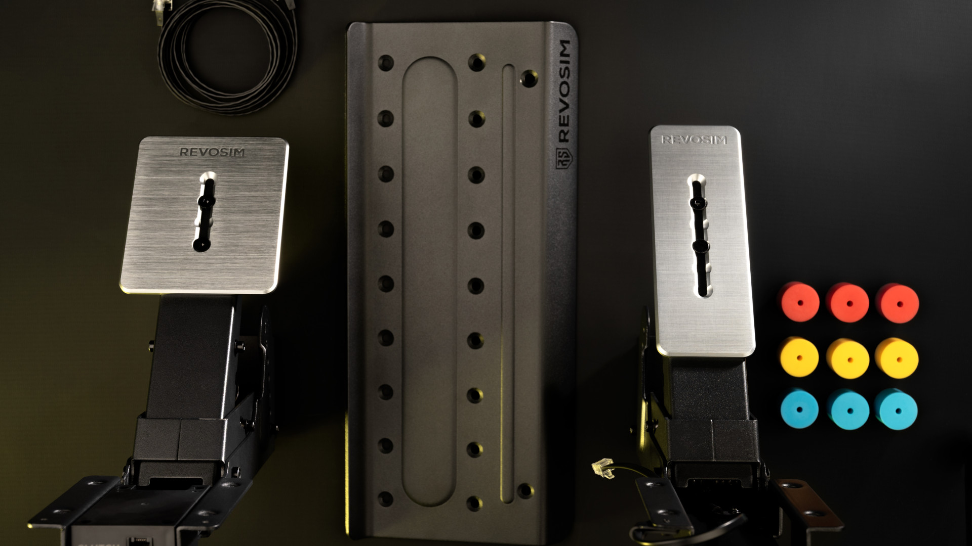 The Nacon Revosim Pure racing pedals components displayed top down, showing how customizable the unit is