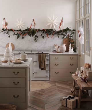 When should you start decorating for Christmas? Kitchen decorated with christmas decor