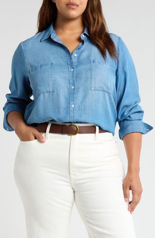 Chambray Button-Up Shirt