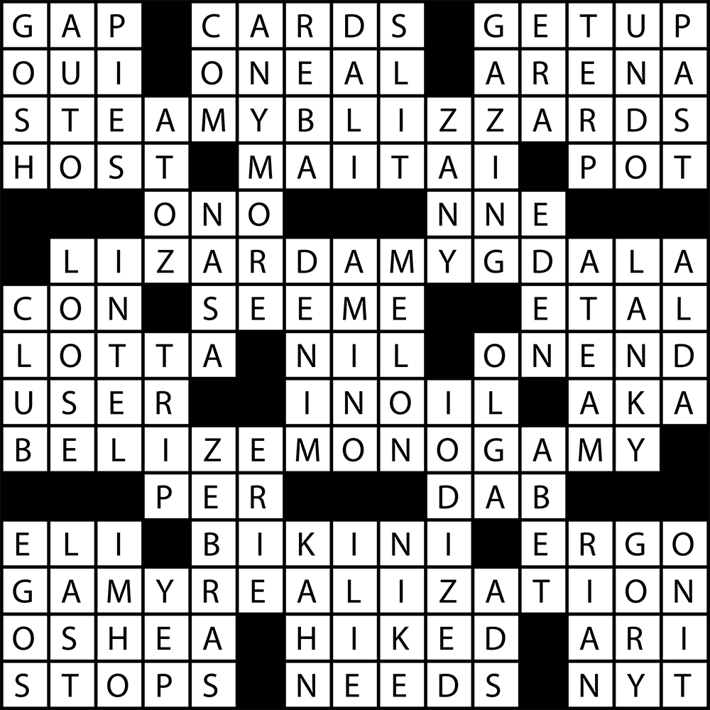 Crossword solution