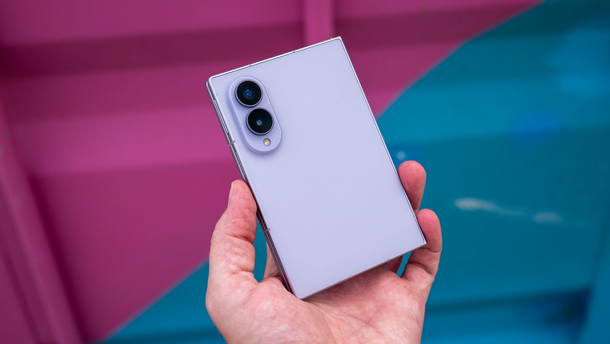 Holding a Samsung Galaxy Z Fold 8