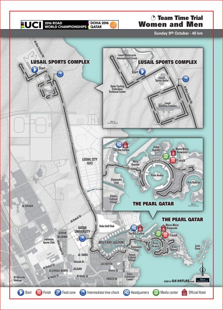 2016 Road World Championships Men's Team Time Trial course